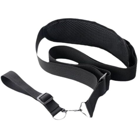 Arnés para desbrozadora: correa de hombro de nailon resistente, compatible con la mayoría de marcas de cortacéspedes y desbrozadoras, color negro, ajustable y multifuncional. (1/5)