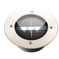 Focos solares LED de 3 luces para césped y jardín, resistentes al agua IP65, luz blanca fría, paquete de 2