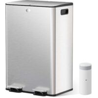 Poubelle à Double Compartiment avec Couvercle, 2x30L