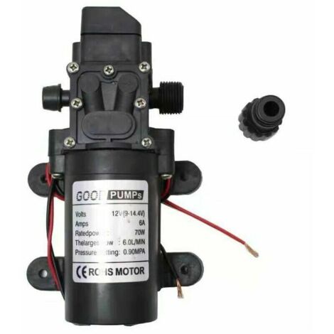 1 unit High-pressure diaphragm pump, DC 12V, self-priming pump, for caravan, boat, garden and outdoor cleaning