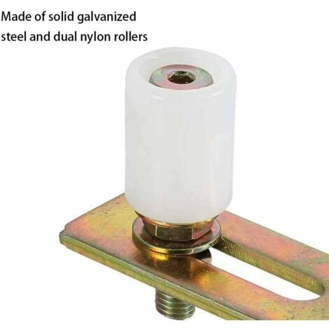 Sliding door post guide, adjustable double nylon roller post support, L ...