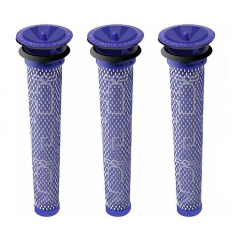 3 Pack Washable Vacuum Cleaner Replacement Parts Pre-Motor Filter for Dyson V8, V6, V7, DC58, DC59, DC61, DC62 Vacuum Cleaners, Pre-Filter Replacement Parts for Vacuum Cleaners (1/5)