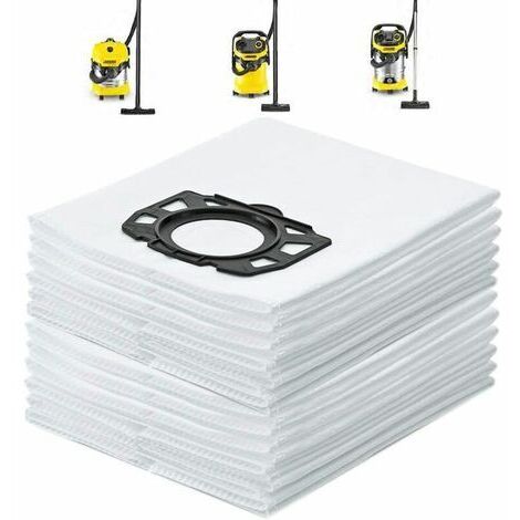 Pack of 12 Filter Bags for Karcher WD4 WD5 Vacuum Cleaners, Replacement Parts Accessory Kit (1/5)