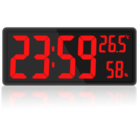 LED alarm clock for wall or table, indoor display, flexible mounting (1/4)