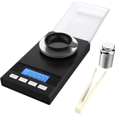 Homgeek Milligram Scale 50g / 0.001g, Precision Scale, MG Scale, Milligram Scale, Pocket Scale, Laboratory Scale with LCD Display, Letter Scale, Professional Digital Scale, Gold Scale (1/4)