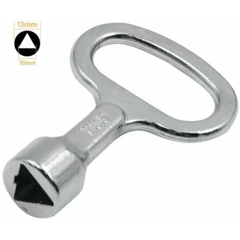 Metal Triangular Key, Meter Box Key, Silver Socket Triangle Key, Key for 10mm Triangle Distribution Cabinets (1/2)