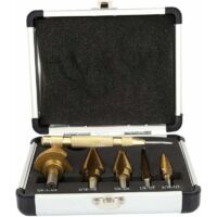 6-piece step drill bit set, HSS titanium, center cone drill bits, step drill bit set, for wood/metal/plastic