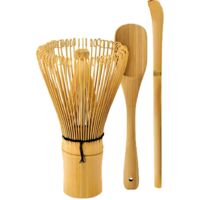 Matcha set: matcha whisk, traditional measuring spoon and teaspoon. Handmade from natural bamboo.