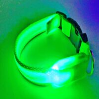 Rechargeable LED Light-Up Dog Collar, Adjustable Reflective Light-Up Collar