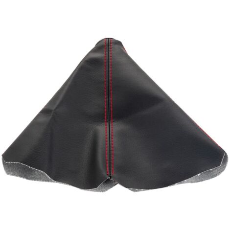 Funda para pomo de palanca de cambios de coche de cuero sintético negro, funda antipolvo para pomo de palanca de cambios, funda antiestática y antideslizante para freno de mano de coche (rojo) (1/5)