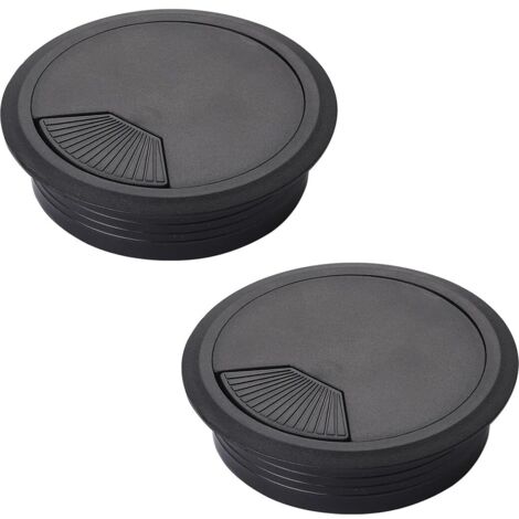 Pasacables de plástico, 2 piezas, cubierta para orificio de cable, ojales para orificio de cable, pasacables para escritorio, muebles de oficina
