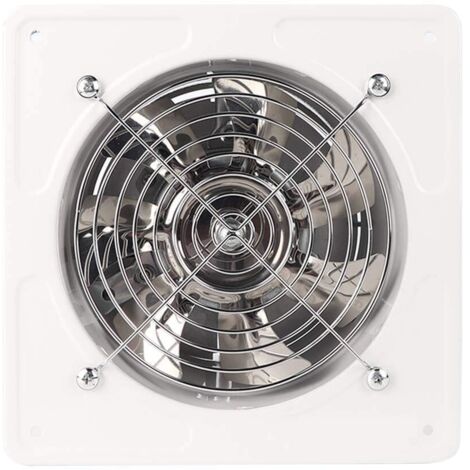 Extractor de aire de 6", diámetro del orificio de perforación de 150 mm, extractor de aire de 40 W, extractor de pared para cocina y baño (blanco) (1/5)