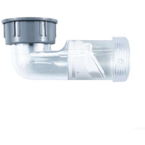Válvula antirretorno de 45 mm con lateral transparente y ángulo, con función desodorizante.