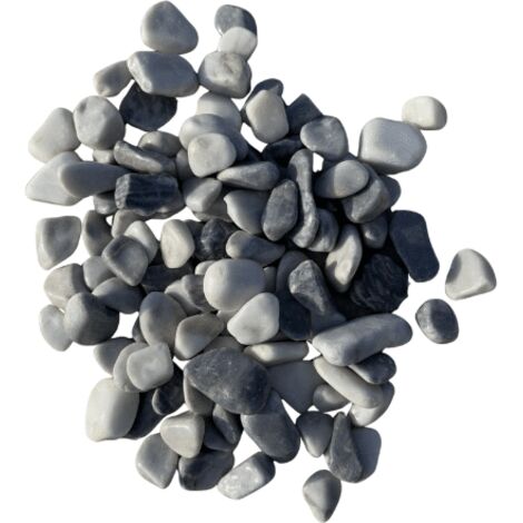Sacco da +/- 400 kg = 6 m² Ciottoli grigi Codol Nevada Ice Blue 15/25