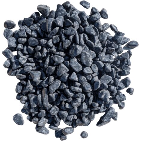 Saco de +/- 800 kg = 10 m² Canto rodado de mármol gris oscuro 12/25