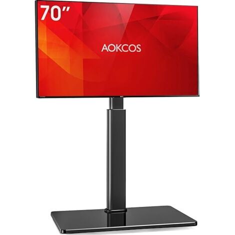 Support TV sur Pied pour TV de 32-70 Pouces - Pied TV Plus Haut 1095 MM - 1350 MM Pivotant 60° Inclinaison 12° jusqu'à 40 KG Max. VESA 400x400 MM (1/5)