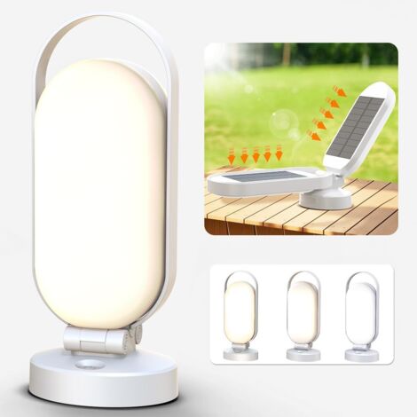 Lampe Solaire Camping Rechargeable Interieur et Exterieur, LED Lanterne Camping, 5000mAh Batterie Externe Solaire, Puissante Portable Pliable Imperméable, Lumiere pour Camping Accessoires