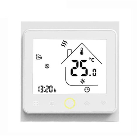 Termostato ambiente intelligente a doppio tubo, regolatore di temperatura digitale programmabile per condizionatore d'aria (BAC-002AL, bianco) (1/5)