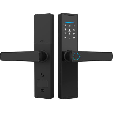 Intelligentes WLAN-Türschloss mit 5 Entsperrmodi: Fingerabdruck, Code, Karte, TY-App, mechanischer Schlüssel, Touchscreen für Türen mit 38–55 mm Stärke.