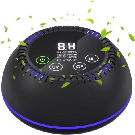 Rddmen 3-in-1 Ozongenerator mit 10000mAh Akku, Luftreiniger für Haustiere, Zuhause, Kleiderschrank, Toilette