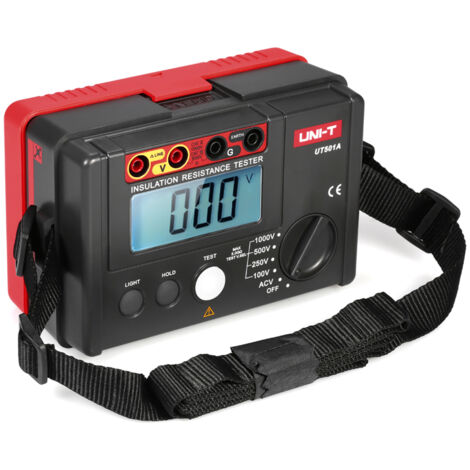 UT501A 1000V Isolations- und Erdungswiderstandsmessgerät Megohmmeter Voltmeter mit LCD-Hintergrundbeleuchtung
