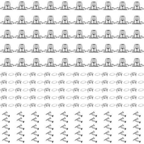 Walquicks 50 Sets Drehverschluss-Verschlüsse für Bootsplanen Rostfrei Druckknöpfe, Ösen und Schrauben Für Schiffe, Yachten und Fischerboote Deckbeschläge