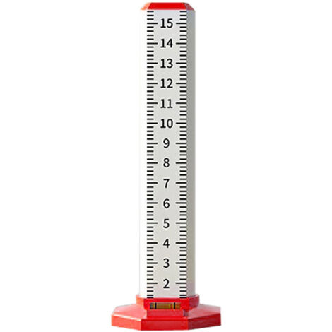 Wasserwaage für Fliesenleger, Höhenmessgerät, Positionierungshilfe für Maurer und Pflasterer (weiß mit Magnet)