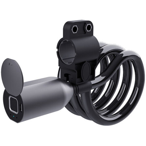 C3BF intelligentes schlüsselloses Fahrradschloss mit Stahlkabel, elektronischem Diebstahlsicherungssystem und sicherem Spiralkabel für Fahrräder, Motorräder und Elektrofahrzeuge. (1/5)