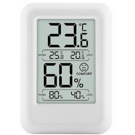 Termometro e igrometro digitale ad alta precisione per interni TS-FT0400 con funzione di registrazione di temperatura e umidità. (1/5)