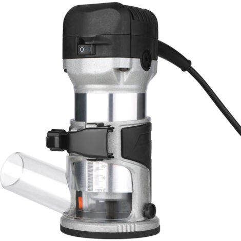 Fresatrice 220V 2000W con 6 velocità variabili, pinze 6,35mm e 8mm e kit utensili per lavorazione legno (fresatura, scanalatura, incisione) (1/5)