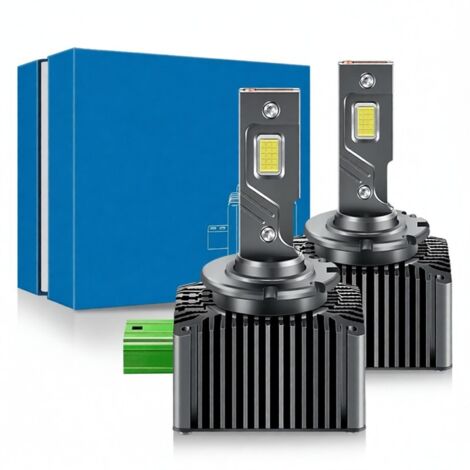 Phares LED serie D HID D1S D2S D3S D4S D1R D2R D3R D4R Turbo LED 20 000 lm, viola CSP double face, 6 000 K, 110 W, Plug & Play (1/5)