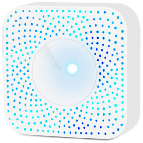 Tuya WiFi 6-in-1 Smart Air Quality Monitor: rilevatore di PM2.5, formaldeide, VOC, CO2, temperatura e umidità, compatibile con Google Home per casa e ufficio.