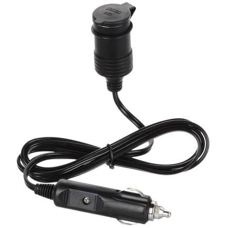 Cable alargador para encendedor de cigarrillos, cable de alimentación de CC de 2 metros, adaptador de 12 V/24 V, enchufe macho/hembra (1/5)