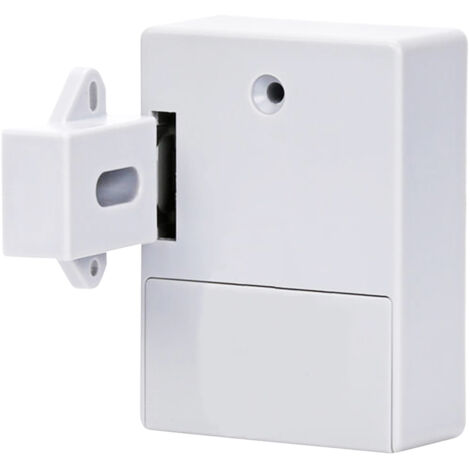 Cerradura inteligente con sensor para armarios, cerradura adhesiva oculta para cajones, zapateros, roperos, baños, cerradura digital inductiva para puertas de apertura simple, blanca T3 (1/5)