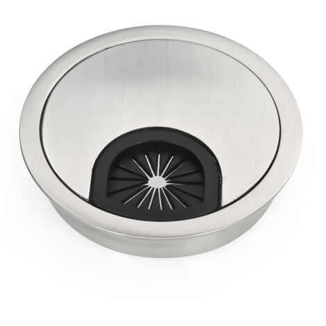 Pasacables de escritorio de aleación de zinc de 60 mm, organizador de cables, mantiene los cables en el escritorio, diseño elegante.