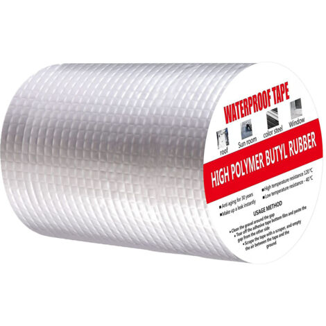 Cinta de butilo impermeable para exteriores Reparación de fugas Sin COV Para tuberías, toldos de caravanas, techos de vela, ventanas, barcos Sellado duradero
