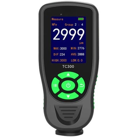 Medidor de espesor digital LCD de alta precisión para películas automotrices, comprobador de espesor de pintura portátil con función de puesta a cero y restauración de la calibración de fábrica. (1/5)