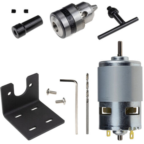 Motor de CC 775 de 12-24 V 10 000 RPM máx. Rodamientos de bolas de alto par Silencioso con control de velocidad Para herramientas eléctricas, bricolaje y robots domésticos (1/5)