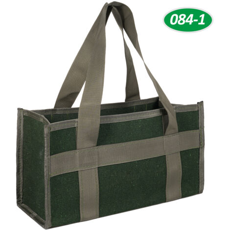 Bolsa de almacenamiento de lona verde, gruesa y resistente al desgaste, de gran capacidad, para herramientas de mantenimiento 084-1 (1/5)