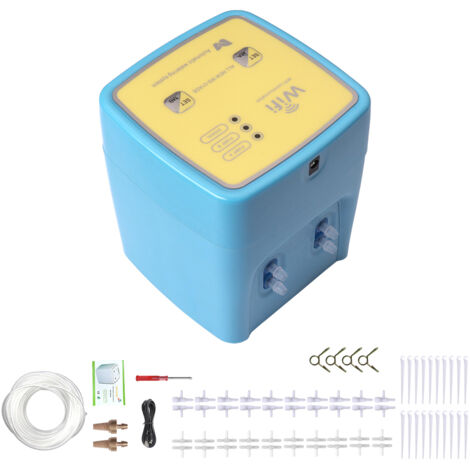 Kit de riego inteligente WiFi con doble bomba, riego por goteo programable, control remoto, para flores, plantas en maceta, jardín y patio. (1/5)