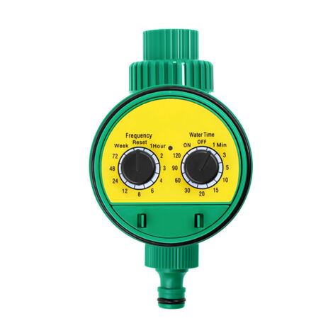 Temporizador de riego automático inteligente a pilas con mando giratorio, para jardín, césped, invernadero, sencillo
