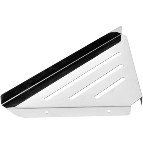 Estante triangular de acero inoxidable para almacenamiento, organizador de esquina para ducha, instalación sin taladros, para baño, ahorra espacio. (1/5)