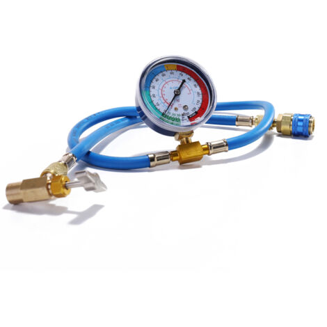 Kit de recarga de aire acondicionado para coche R134A, manómetro flexible para gas refrigerante, mantenimiento del aire acondicionado del coche
