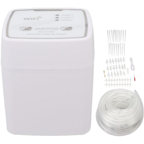 Kit de riego por goteo WiFi con control remoto, bomba doble y riego automático para 20 plantas en maceta. (1/5)
