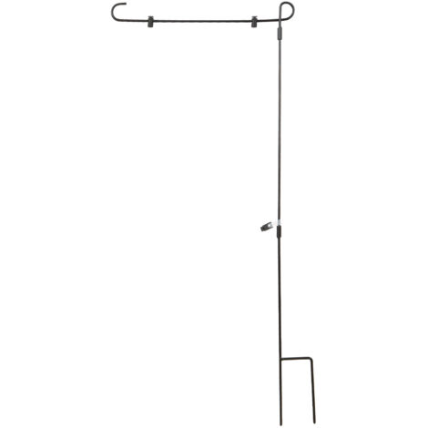 Mástil y soporte metálicos para bandera de jardín, ideales para decoración exterior pabellón resistente al viento y a la corrosión.