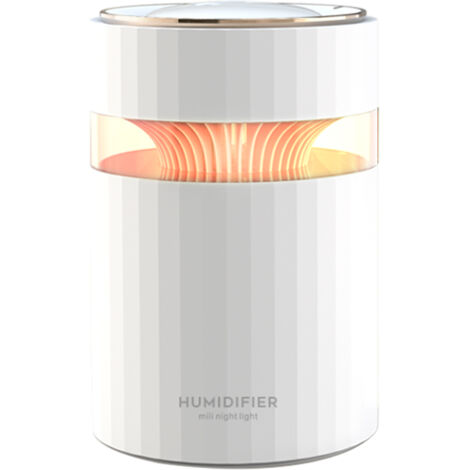 Humidificador silencioso de doble niebla de 900 ml con 2 boquillas, apagado automático, luz nocturna y conexión USB para el hogar. (1/5)