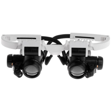 Gafas protectoras para la cabeza al por mayor de fábrica, con aumentos de 8x, 15x y 23x, para reparación, inspección e identificación de relojes, lupa LED con luz, sin pilas. (1/5)