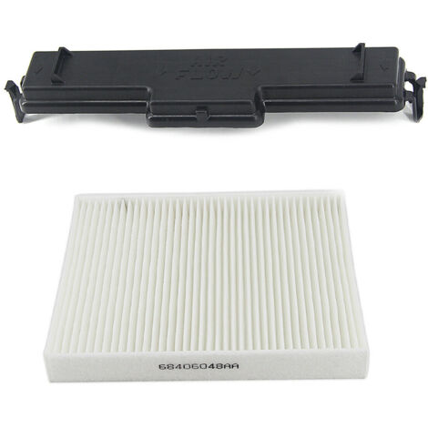 Kit de filtro de aire de cabina, filtro de aire acondicionado y juego de tapa de acceso de repuesto para Dodge Ram 1500 68406048AA