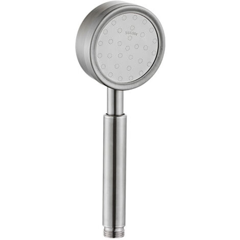 Cabezal de ducha grueso de acero inoxidable 304, para baño, compatible con calentador de agua, color plata, alta presión, ahorra agua, fácil de limpiar. (1/5)