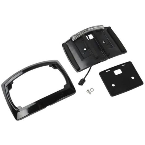 Soporte curvo para matrícula trasera con iluminación LED integrada (Compatible con los modelos Touring 2023-2025: Road Glide, Street Glide, Ultra Glide y serie CVO) – Negro (1/5)